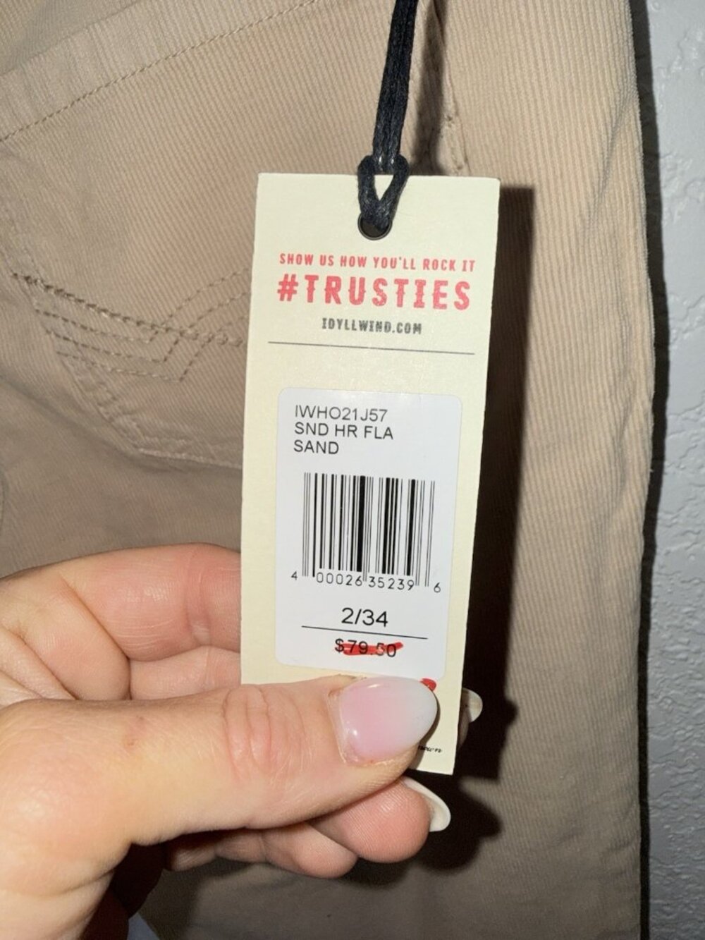 Idyllwind Miranda Lambert Flare High Risin’ Corduroy Pants 2/34L NWT Western E - Picture 6 of 7